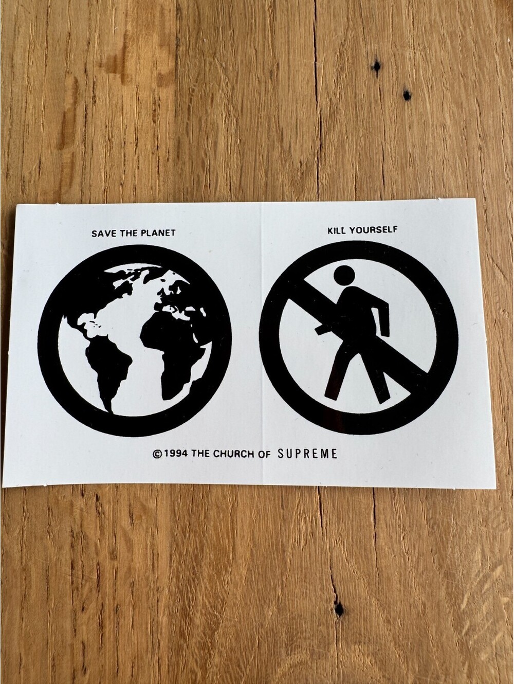 SUPREME NYC Sticker Box Logo Supreme "Save The Planet"